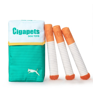 Jouets interactifs en peluche couineurs pour chiens, forme cigare, avec herbe à chat, pour <span class=keywords><strong>le</strong></span> jeu de cache-cache et la recherche de friandises, vente en gros - Product Image 5