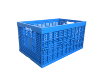 Caisse en plastique pliable, empilable et recyclable en maille avec matériaux PP pour panier de rangement