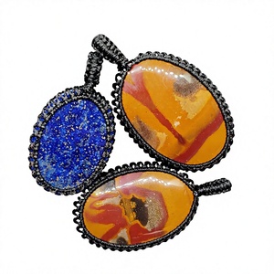 Lote Mixto de Joyería para Mujer, Estilo Vintage Hecho a Mano con Hilo de Seda y Piedras Preciosas Naturales, Colgante Más Vendido - Product Image 1