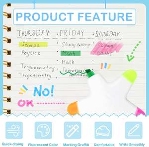 Bolígrafo Fluorescente 5 en 1 con Forma de Estrella de Cinco Puntas, con Logotipo Personalizado, Impresión UV y Diseño Portátil, Regalo Promocional - Product Image 4