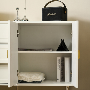 Modern Simple Design White HDF <b>Chest</b> of Drawers 3 Drawers With Two Doors for Bedroom Living Room <b>Storage</b> 0815-white-5 Living Roo - Product Image 4