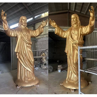 Statue religieuse catholique personnalisée OEM, grand cœur sacré de Jésus-Christ en acier inoxydable poli miroir, sculpture énorme faite à la main