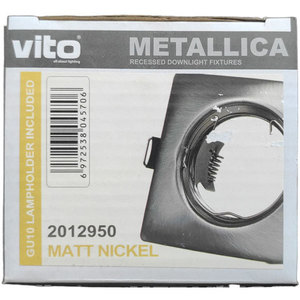 Square Support For GU10 Recessed <b>Spotlight</b> 80x80 Satin Silver - Product Image 2