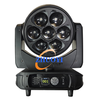 Projecteur de scène à tête mobile ZY haute puissance 7x60W RGBW LED avec zoom, contrôle DMX512, zoom 6-50, pour DJ et discothèque, Ra>95, IP20, 50 000 heures