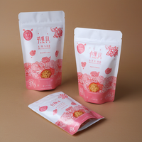 Emballage alimentaire personnalisable en plastique PE imprimé en couleur avec fenêtre et fermeture éclair en aluminium pour supermarchés