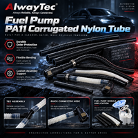 Tuyau de carburant en nylon ondulé PA11 avec connecteur rapide pour l'assemblage du module de pompe à carburant intégré au réservoir automobile