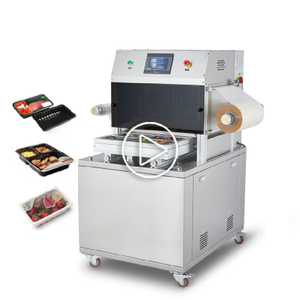 Máquina de Atmósfera Modificada Comercial DQ400L-E de 3-4 Ciclos/Min para Bebidas, Selladora Eléctrica Automática por Inducción para Bolsas/Películas/Envases - Product Image 1