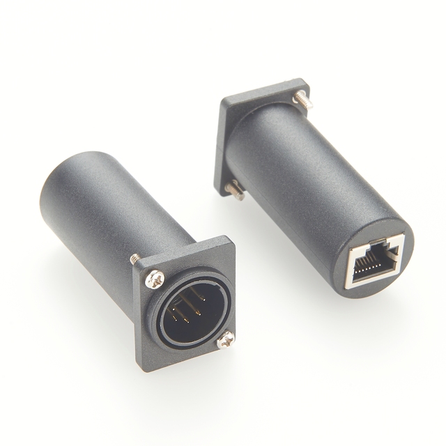 D Series XLR to RJ45 Panel Mount Converter 5 Pin XLR Connector for Neutrik Panel Mount XLR 5 Pin to RJ45 DMX Adapter
