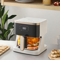Friteuse à air numérique en plastique, norme européenne, certifiée CE, 4,1-5L, intégrée, visible, sans huile, appareil de cuisine