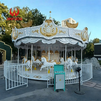 Manège de parc d'attractions de taille standard européenne, équipement de jeu d'attraction de qualité supérieure, manèges à chevaux