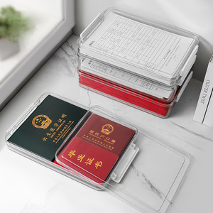 Caja de almacenamiento de escritorio, organizador de documentos A4, bandeja para archivos a prueba de humedad, soporte para folletos de registro doméstico - Product Image 2