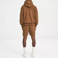 Ensembles de survêtements streetwear personnalisés, en molleton de coton, coupe oversize, confortables, avec short