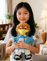Peluche personnalisée en forme d'aigle, jouet en peluche doux avec rembourrage en polyester et coton PP