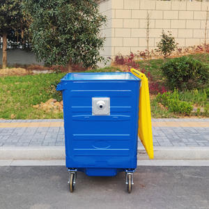 Speciale Prijs 1100 Liter Outdoor Openbare Grote Zware Industriële Wielen Metalen Staal Vuilnisbak <span class=keywords><strong>Trolley</strong></span>/ - Product Image 3