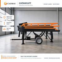 Rampe de chantier mobile portable à deux sections, design pliable pour le chargement en entrepôt