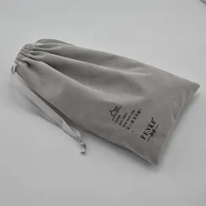 Перерабатываемые Оптовые рекламные подарки большие бархатные сумки на шнурке для продажи