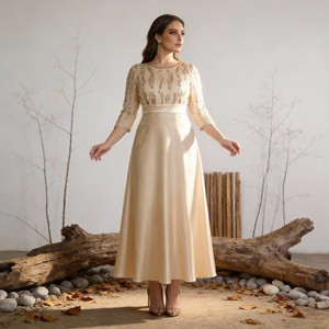 Vestido Abaya de Lujo con Lentejuelas Bordadas en Poliéster, Elegante y Personalizado al por Mayor para Mujeres Musulmanas - Product Image 4