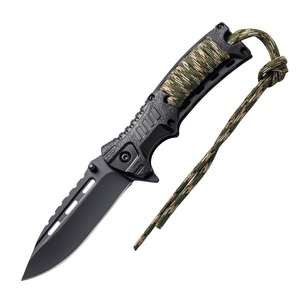 Cuchillo Plegable EBC para Dropshipping en Shopify, Alta Dureza 58HRC, Acero 3Cr13, Cuchillo de Supervivencia para Camping al Aire Libre con Encendedor de Pedernal - Product Image 1