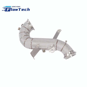 Downpipe FlowTech en acier inoxydable SS304 de haute qualité avec bouclier thermique pour Lotus Emira 2.0T – Échappement de course à fixation directe - Product Image 1