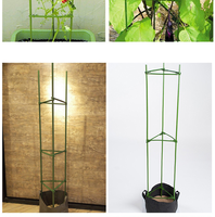Tube en acier flexible gainé de plastique vert pour treillis de vigne, support de tomates, balcon, jardin, poignées robustes, hydroponique, taille personnalisée
