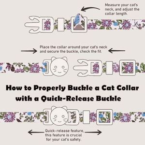 Collier pour chaton avec pendentif fleur mignon, accessoires festifs pour animaux de compagnie pour le Nouvel An et Thanksgiving - Product Image 3