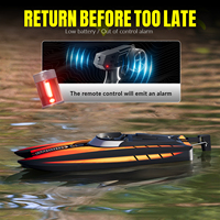 Usine 25KM Étanche Anti Collision Renversement Haute RC Navigation Lumières Télécommande Vitesse Bateau (795-5 ROUGE)
