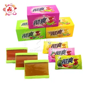 Gomme à bulles de gelée remplie, gelée gelée, fraise, pastèque, 50g