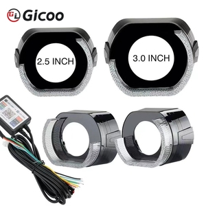 Penjualan terlaris proyektor mobil RGB kristal 2.5 3.0 inci kafan dengan sinyal belok DRL bentuk bulat LED otomatis mata malaikat cincin <span class=keywords><strong>Halo</strong></span> - Product Image 5