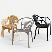 Mobilier de restaurant moderne, chaise en plastique empilable pour l'extérieur/l'intérieur, jardin de mariage, adapté à l'extérieur et au salon