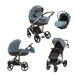 <span class=keywords><strong>Passeggino</strong></span> Trio Kidilo con Seduta Alta per Neonati Leggero Pieghevole Bidirezionale con Ammortizzatore e Doppio Cestello - Product Image 1