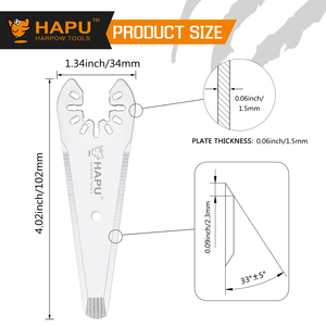 10 Stück Packung Universal Quick-Fit Edelstahl Oszillieren des Werkzeug Schaber klinge Laser geschweißte Messerklinge zum Abdichten von Klebstoff - Product Image 3