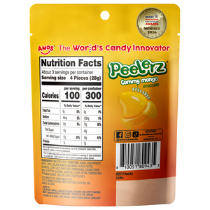 Amos Peelerz <strong>Candy</strong> Gummy Peelable Mango Sweet Peeling Mango Original Flavored Peeled Gummy <strong>Candy</strong> - Product Image 6