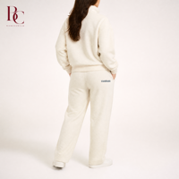 Ensemble de survêtement deux pièces respirant en polaire pour femme, broderie personnalisée F230239, sweat-shirt zippé et pantalon de jogging