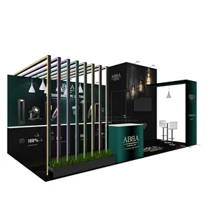 Easy Assemble Customize Tension Fabric Modular Exhibition Booth Customize Logo For Advertising Trade Show Equipment