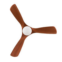 Ventilateur de plafond LED intelligent YOUKAIN Tuya avec télécommande, 3 pales en bois et métal, ventilateur domestique électrique