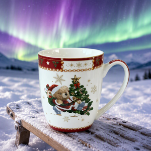Taza de Cerámica con Diseño de Oso Navideño, Logotipo Personalizado, Directo de Fábrica, Certificación CE, Taza de Porcelana para Regalo Navideño, Venta al Por Mayor Festiva - Product Image 3