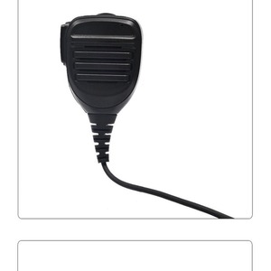 Microphone d'épaule pour talkie-walkie avec bouton PTT, câble spiralé 4.0pu, réduction du bruit, utilisation en extérieur - Product Image 2