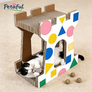 Groothandel Moderne Klassieke Gecombineerde Gecombineerde Sterke Meubelkattenkrabpaal van Karton, Ecologisch Katten Speelgoed Klimrek - Product Image 3