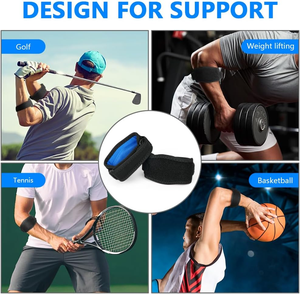 Quần vợt khuỷu tay cú đúp có thể điều chỉnh móc và vòng lặp khuỷu tay hỗ trợ cú đúp bảo vệ pad cho quần vợt bóng rổ cầu lông hoặc tập thể dục - Product Image 6