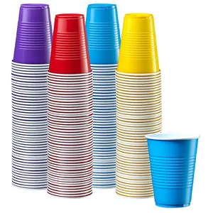 Vasos ถ้วยพลาสติกสำหรับงานปาร์ตี้,ถ้วยพลาสติกใส Pp แบบใช้แล้วทิ้ง2.5 3.5 6 7 8 9 10 12 14 16 20 Oz พร้อมฝาปิด