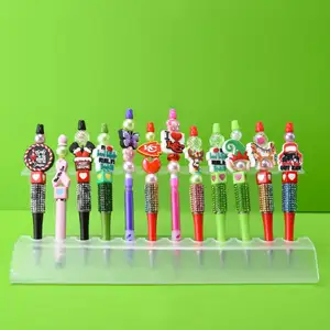 Custom Wholesale Diy Eco-friendly PVC Soft Silicone focal Beads Chew Character Focal beads For Pens Making
