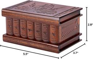 돈 선물 카드 나무 퍼즐 상자에 대한 숨겨진 구획과 인기있는 비밀 나무 상자 - Product Image 6