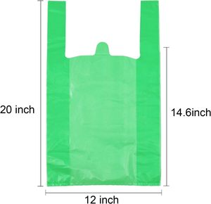 Sacs de courses en plastique LDPE HDPE, résistants, durables, étanches, impression personnalisée acceptée, poignée longue. - Product Image 3