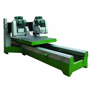 Topland durable double blade stone slab straight edge cutting saw machine cutter with cast iron table