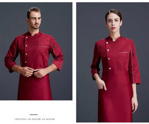 Uniforme de Chef de manga siete cuartos multifunción de verano, monos de cocina transpirables para restaurante y Bar, ropa de panadería - Product Image 5