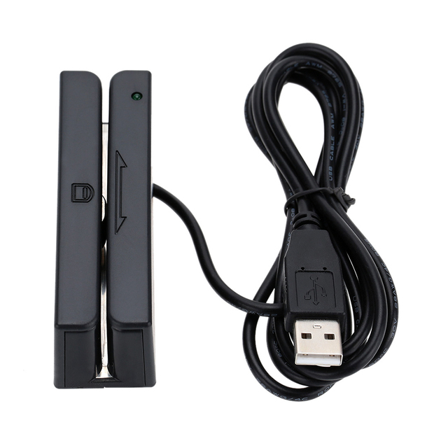 Hot Selling USB MSR Smallest Chip Card Reader with 123 Three Tracks Magnetic Strip Card Reader for Easy Reading