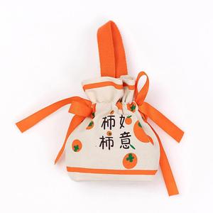 Túi Dây Rút Màu Cam In Đầy Đủ Tùy Chỉnh Túi Nhỏ Bằng Cotton Sinh Thái Túi Quà Tặng Làm Đẹp Mini Cầm Dây - Product Image 1