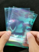 Sacs refermables holographiques à fermeture éclair, recyclables, pour emballage de lunettes, faible MOQ, emballage Mylar pour petites entreprises