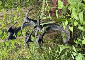 Ensemble de cinq pièces d'oiseau antique de design avec support Articles décoratifs pour hôtels d'Inde - Product Image 4