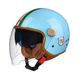 Casco moto retro di alta qualità faccia aperta per scooter chopper approvato DOT 3/4 mezza faccia - Product Image 2